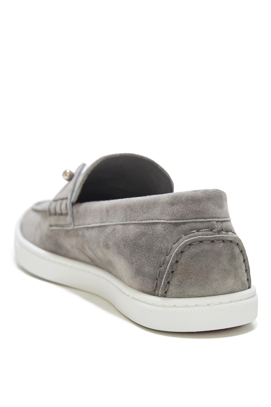 Chambeliboat suede loafers in phantom grey