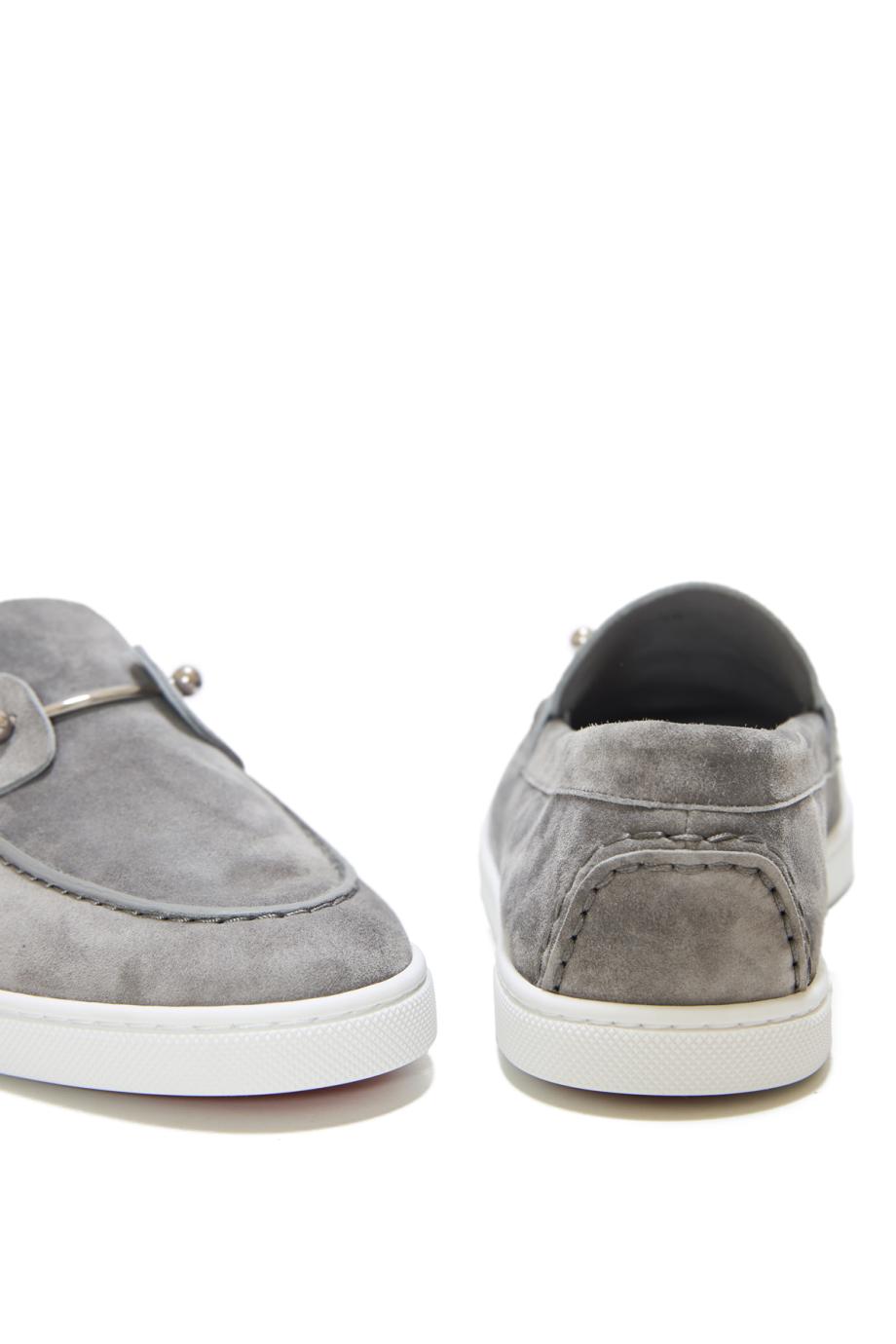 Chambeliboat suede loafers in phantom grey