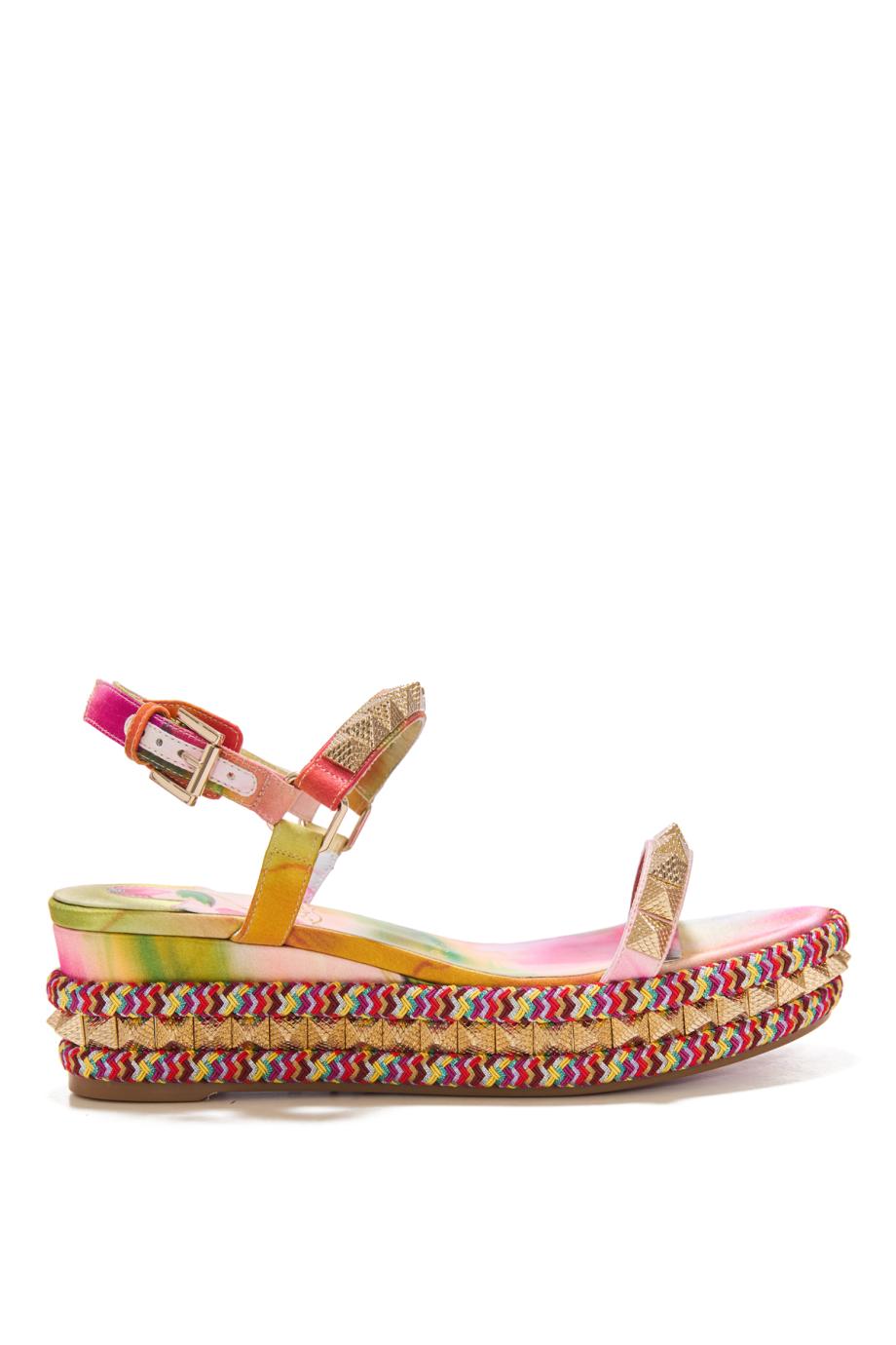 Pyra Clou 60 embellished leather sandals in multicolor