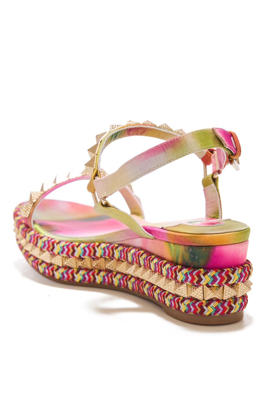 Pyra Clou 60 embellished leather sandals in multicolor