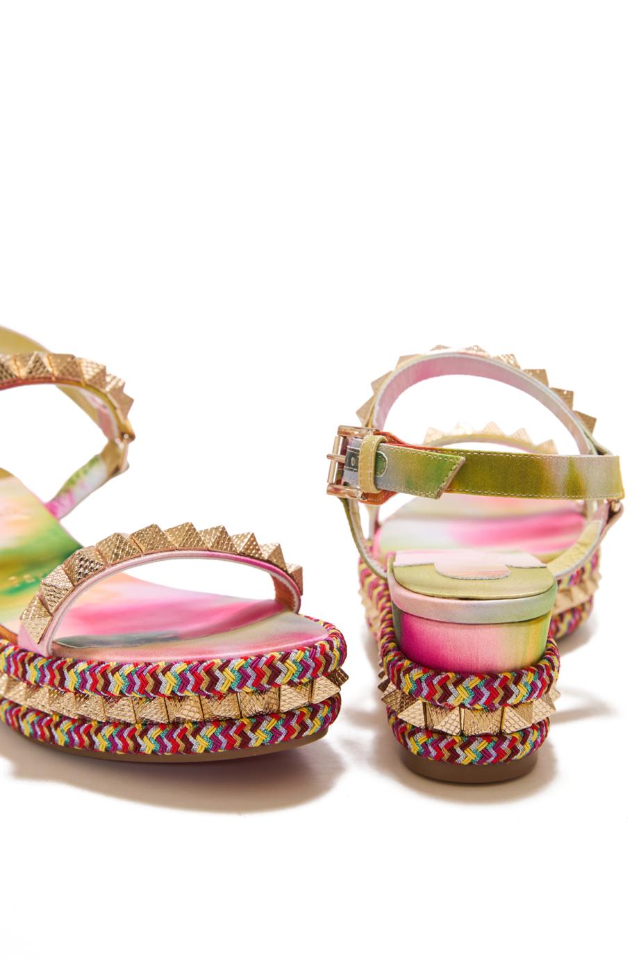 Pyra Clou 60 embellished leather sandals in multicolor