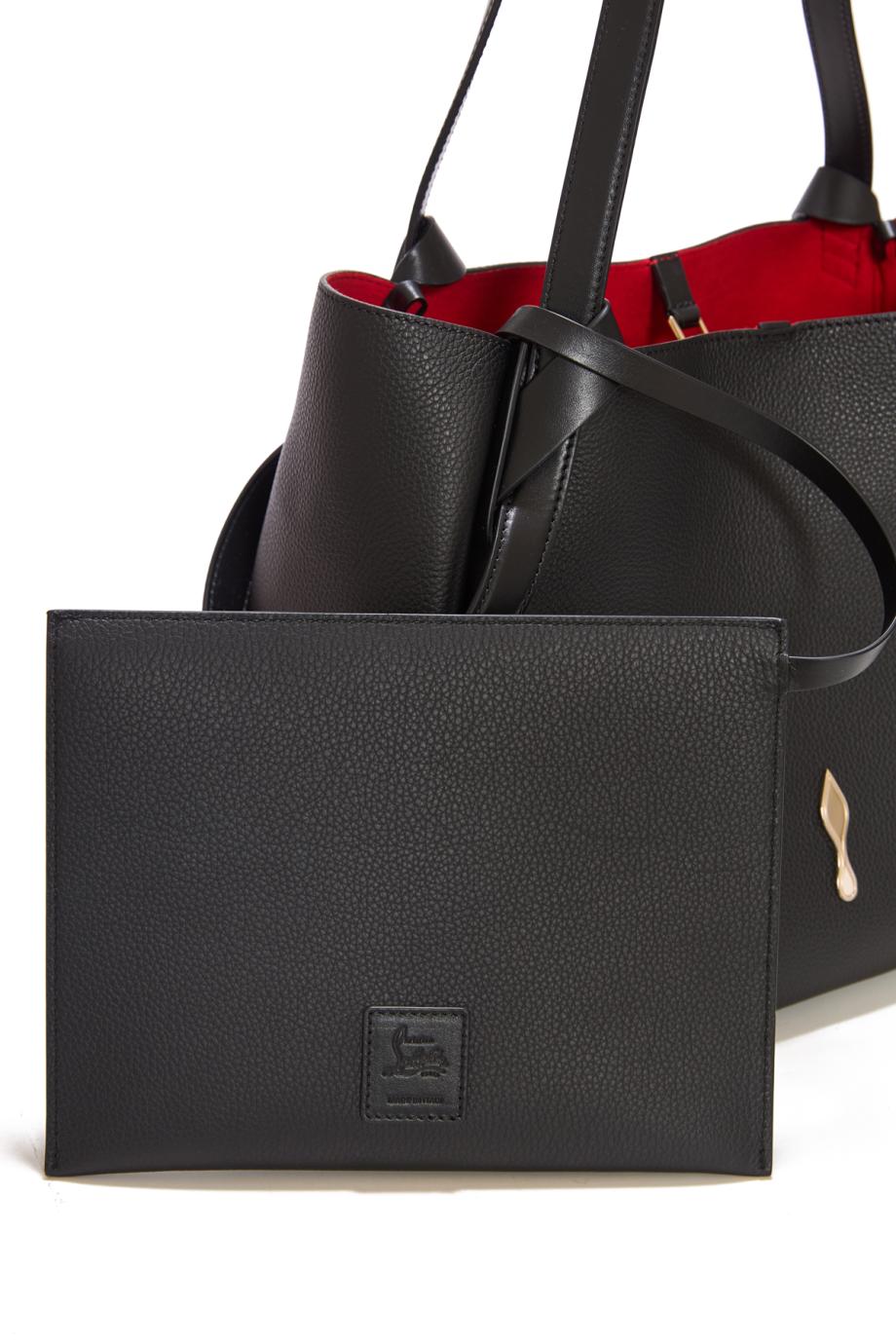 Bettina embellished small leather tote in black