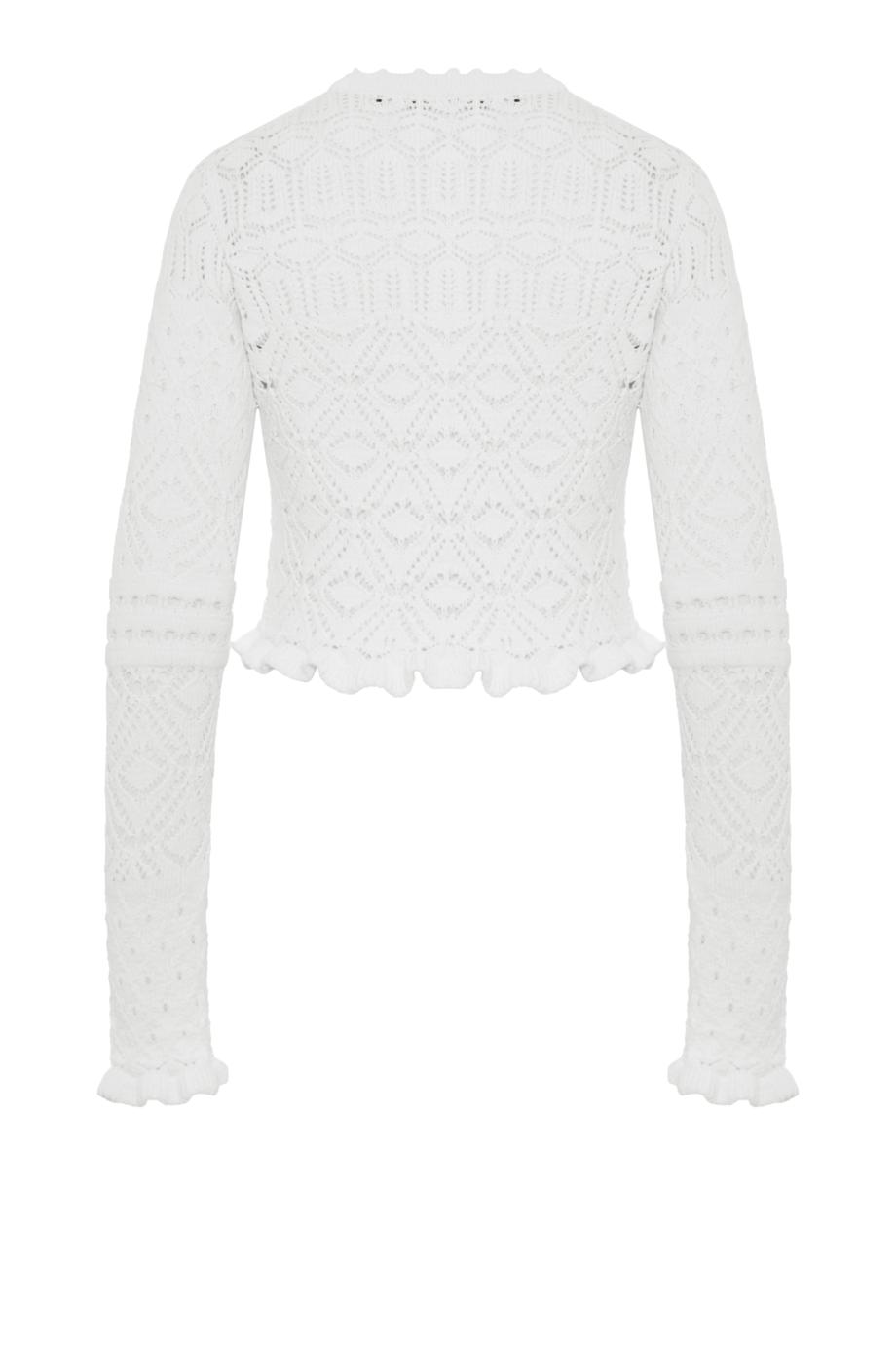 Giuliana crocheted cotton cardigan in white