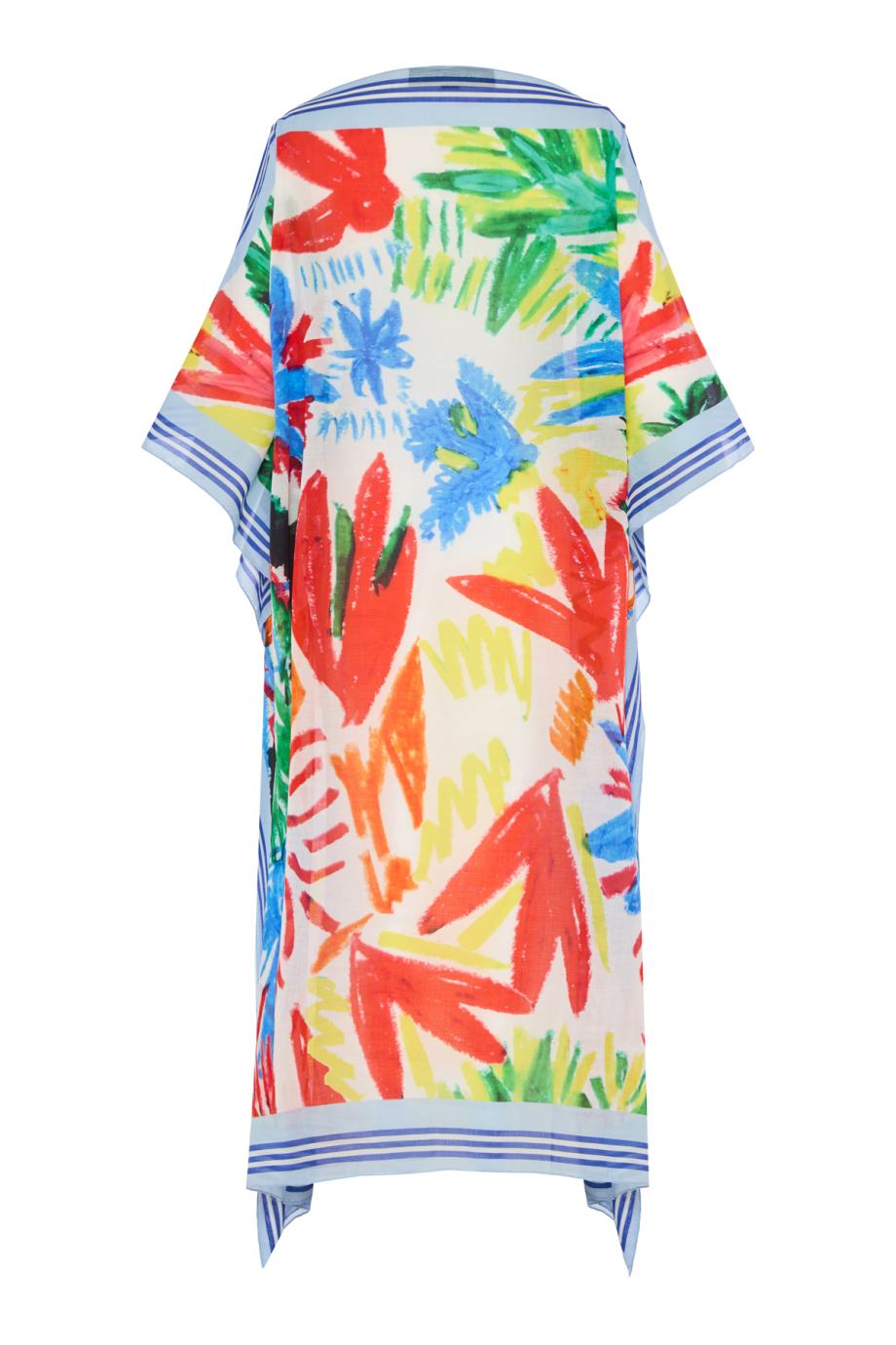 Blanca printed cotton kaftan in tropicana