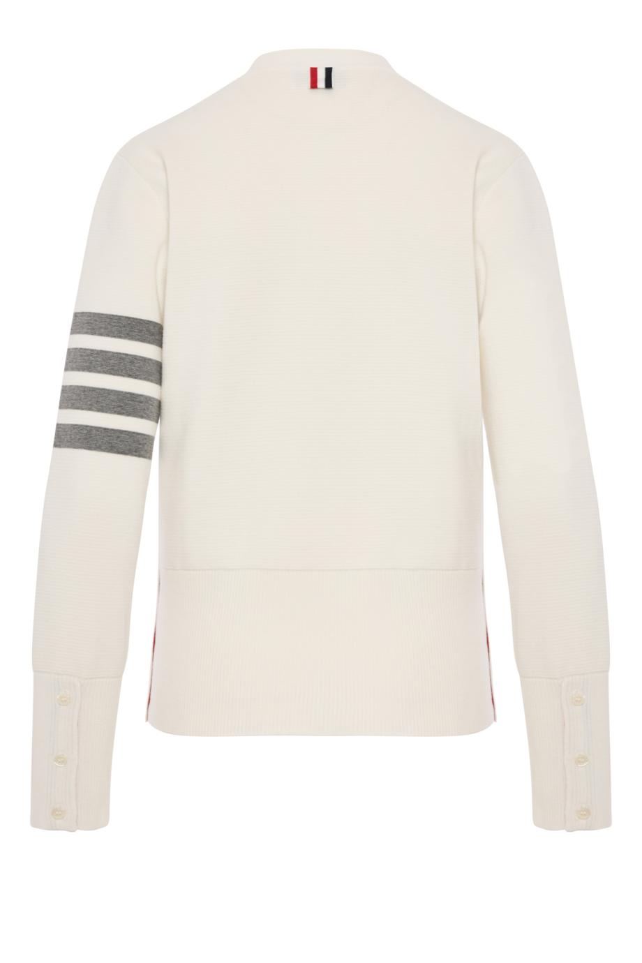 Milano knitted cotton cardigan in white