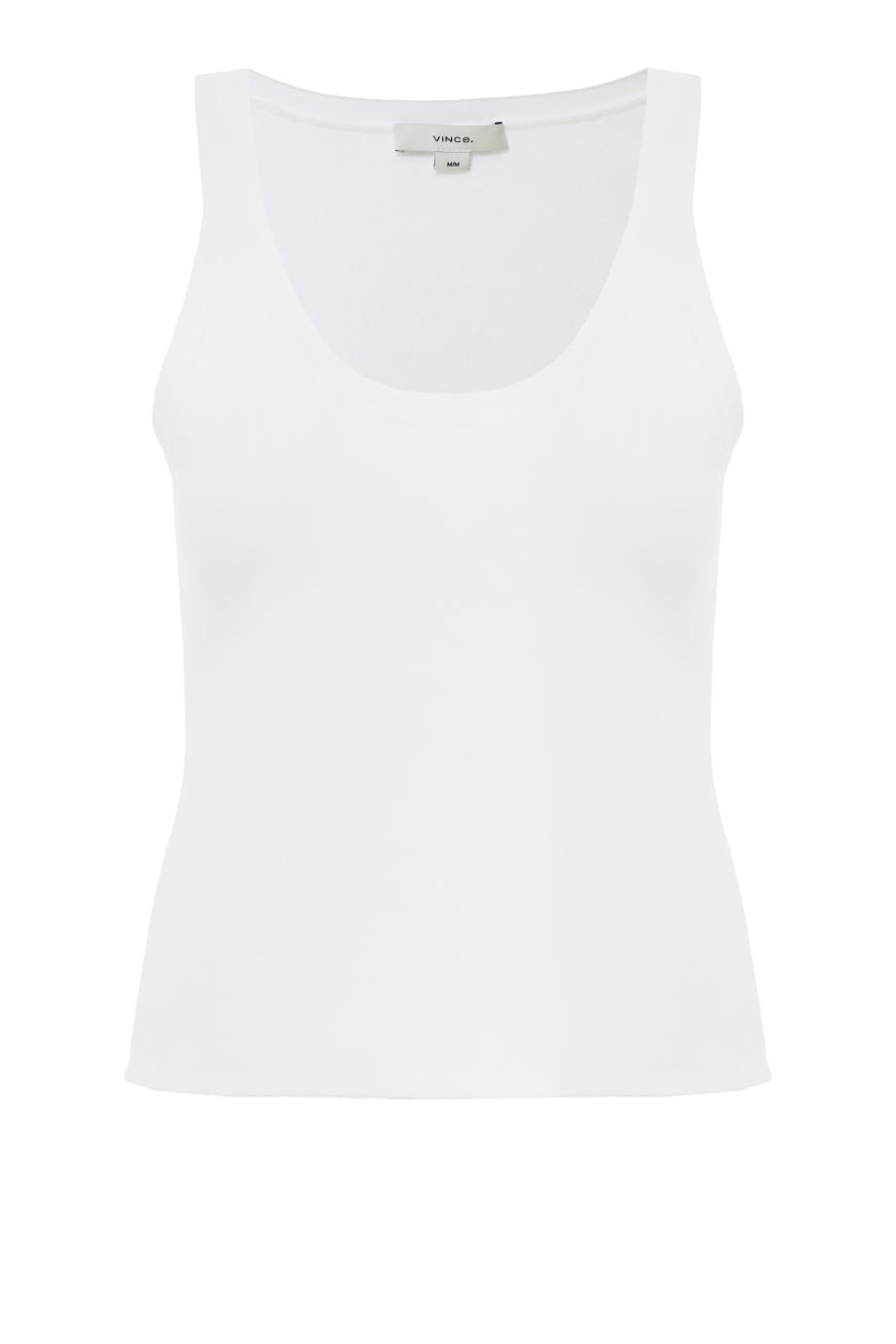 Jersey tank top in white