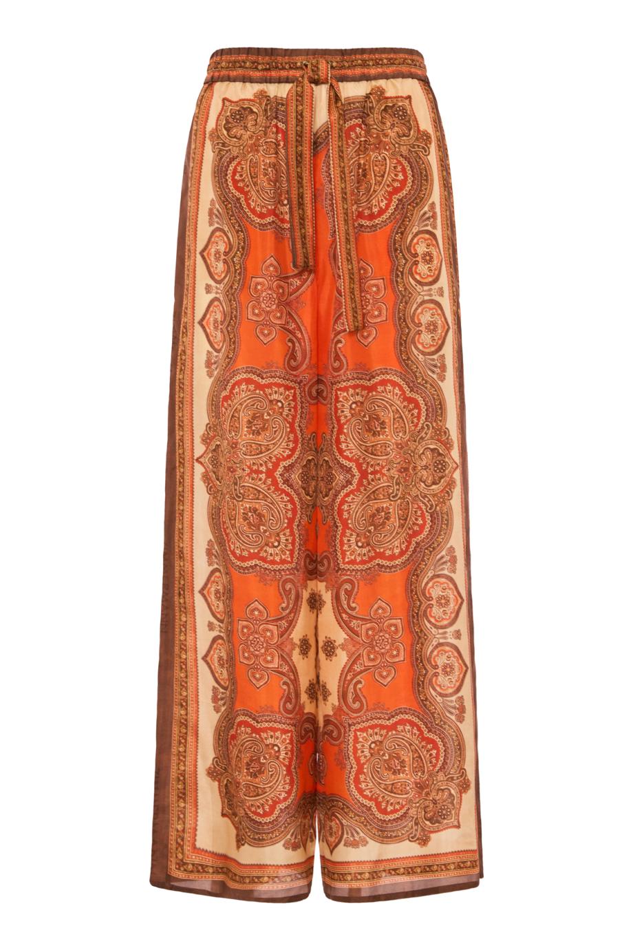 Mahon Relaxed silk pants in tangerine