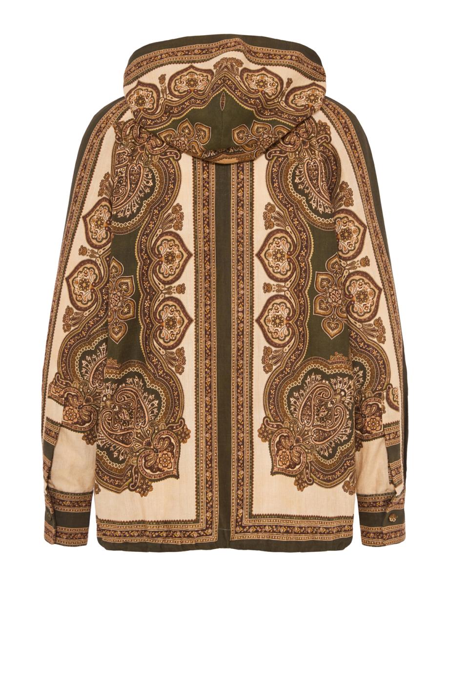 Mahon Hooded cotton hooded shirt in olive