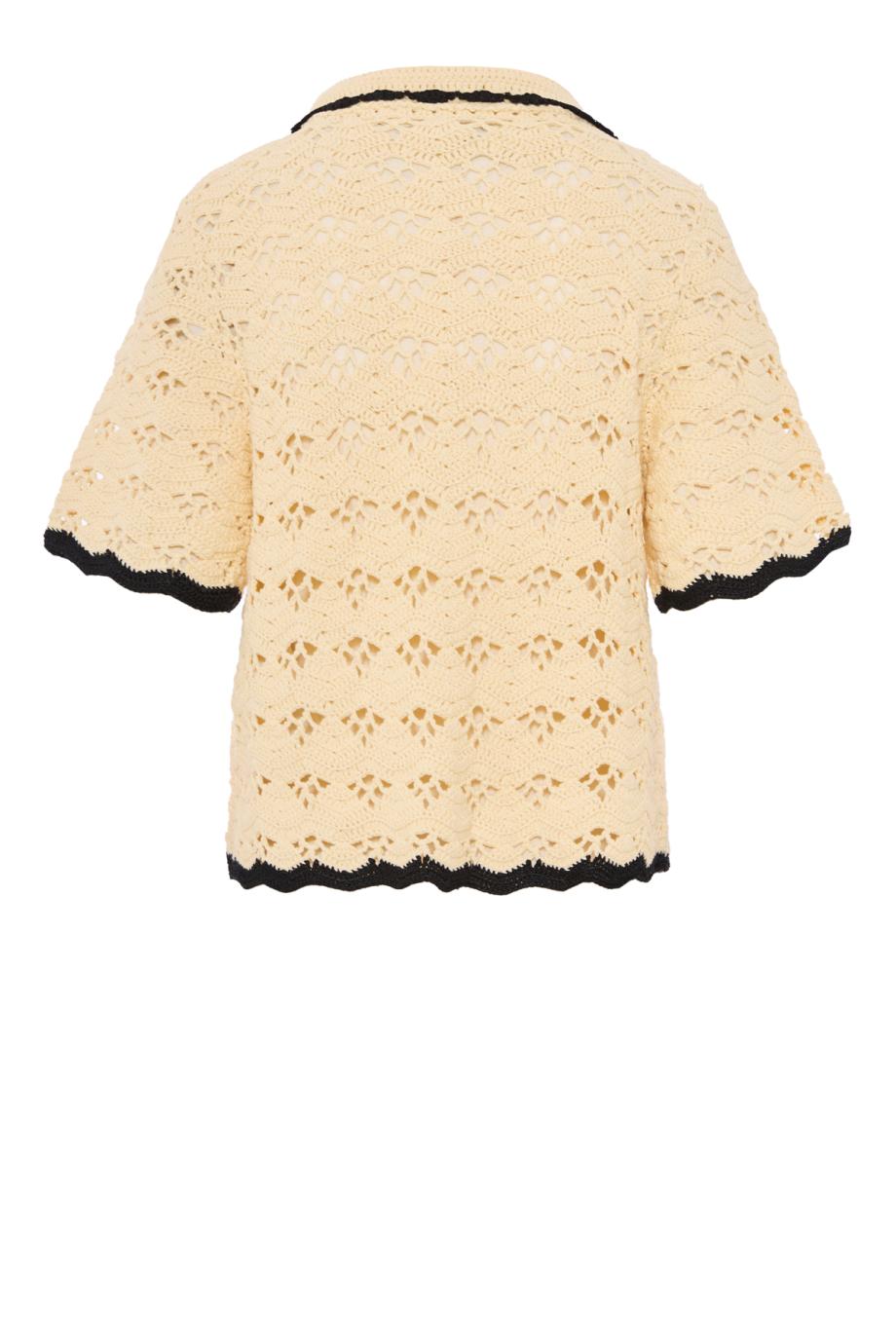 Aster crochet-cotton top in cream