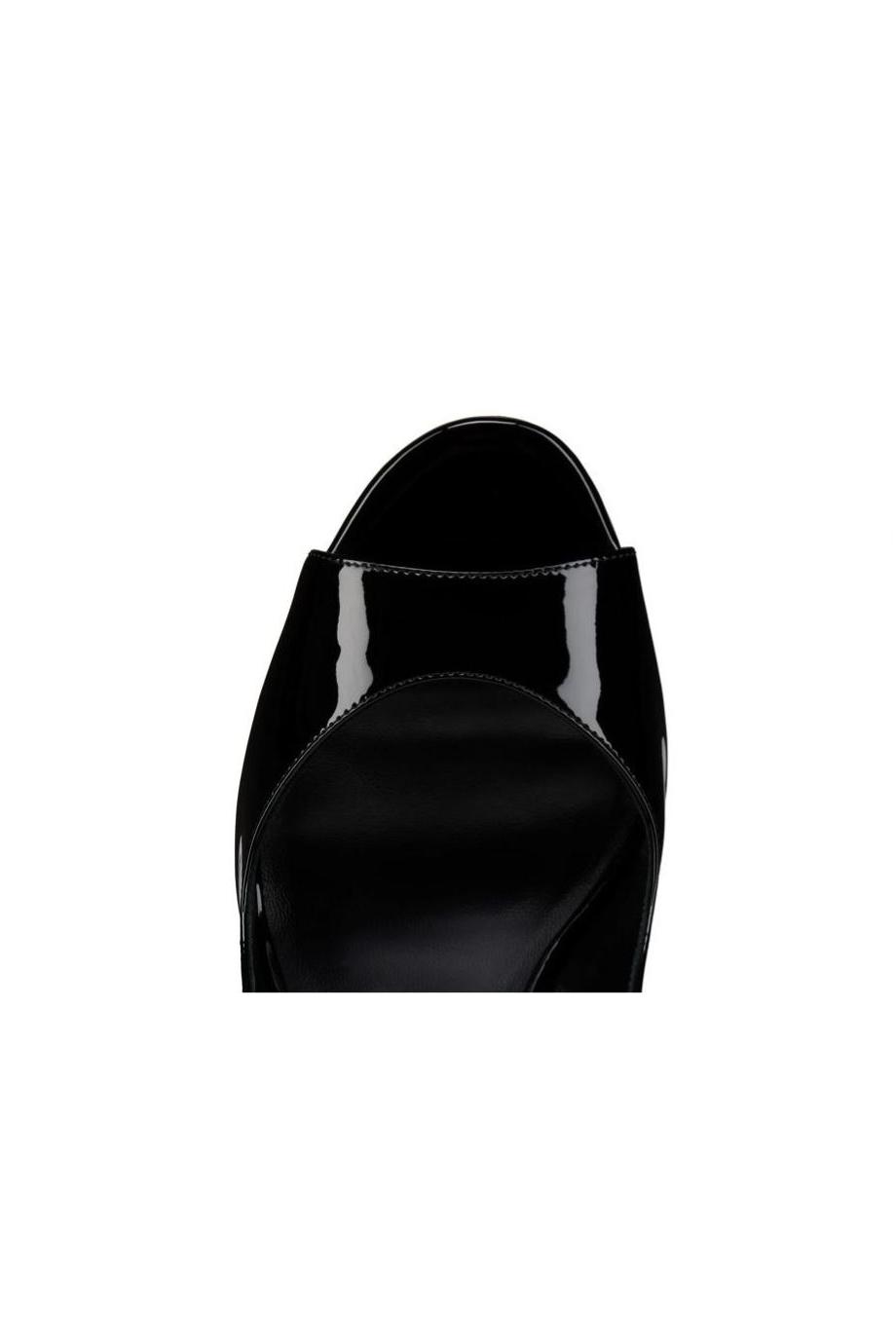 Sofia Z 100 patent-leather sandals in black