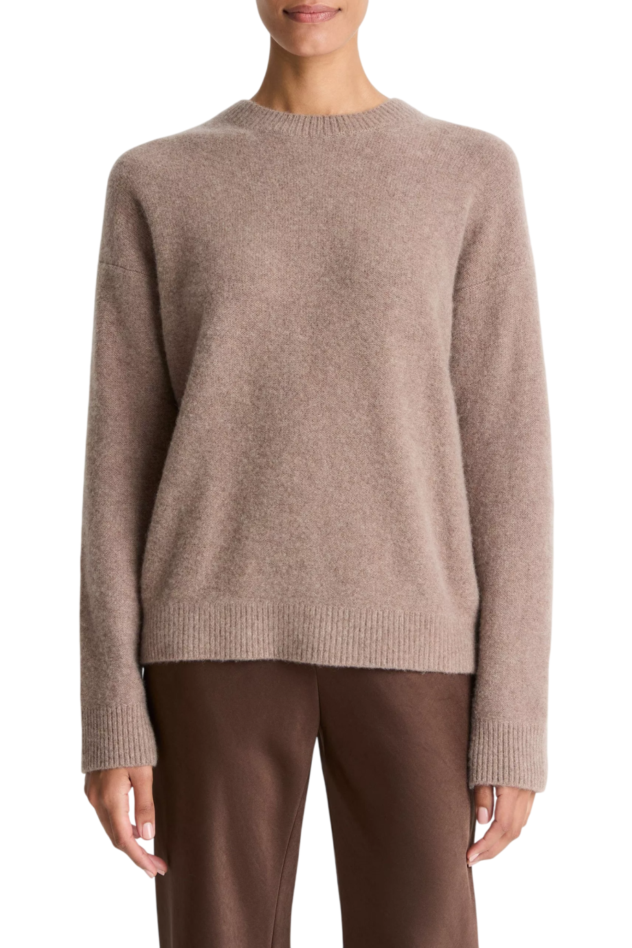 Boiled cashmere sweater in dove