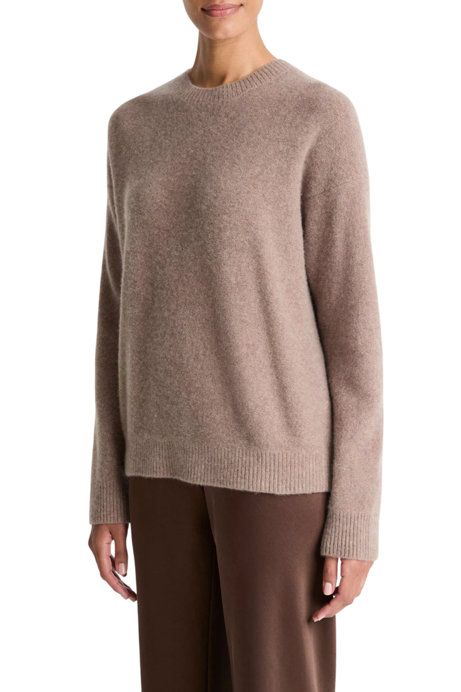 Boiled cashmere sweater in dove