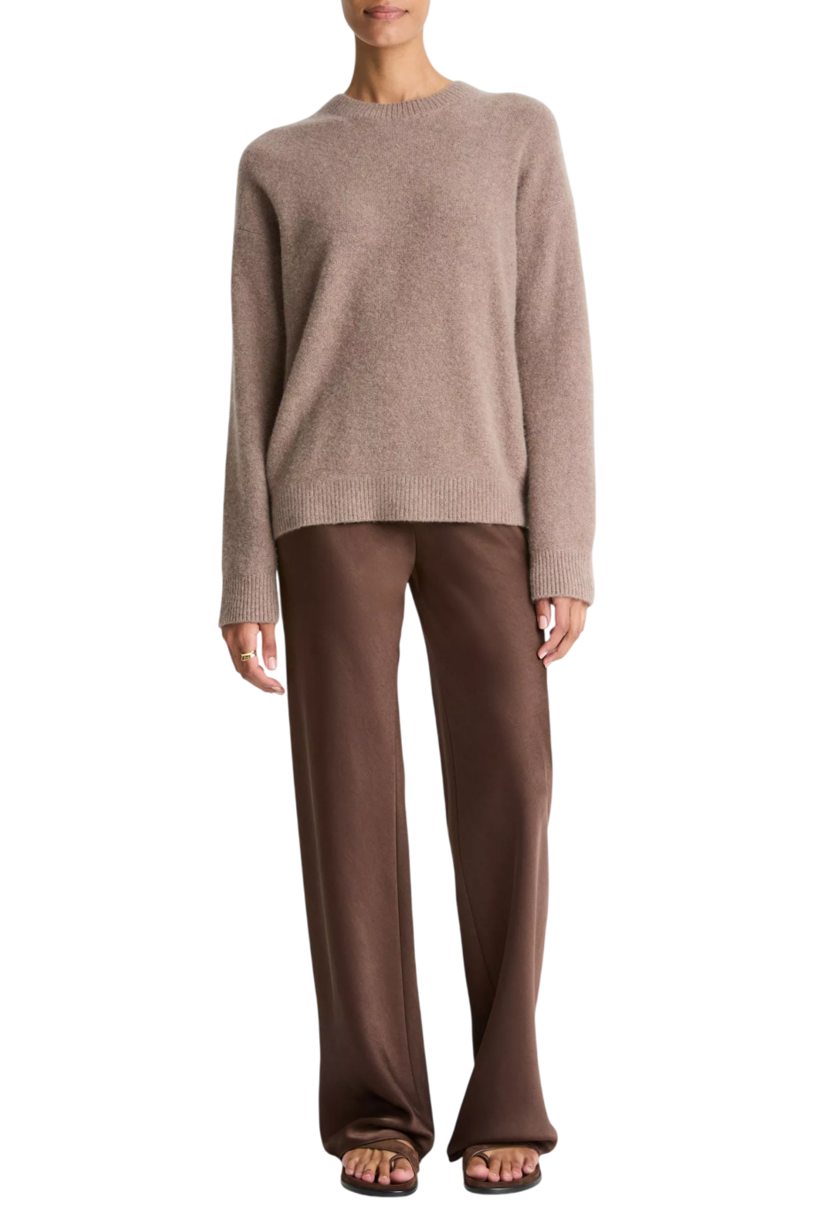 Boiled cashmere sweater in dove