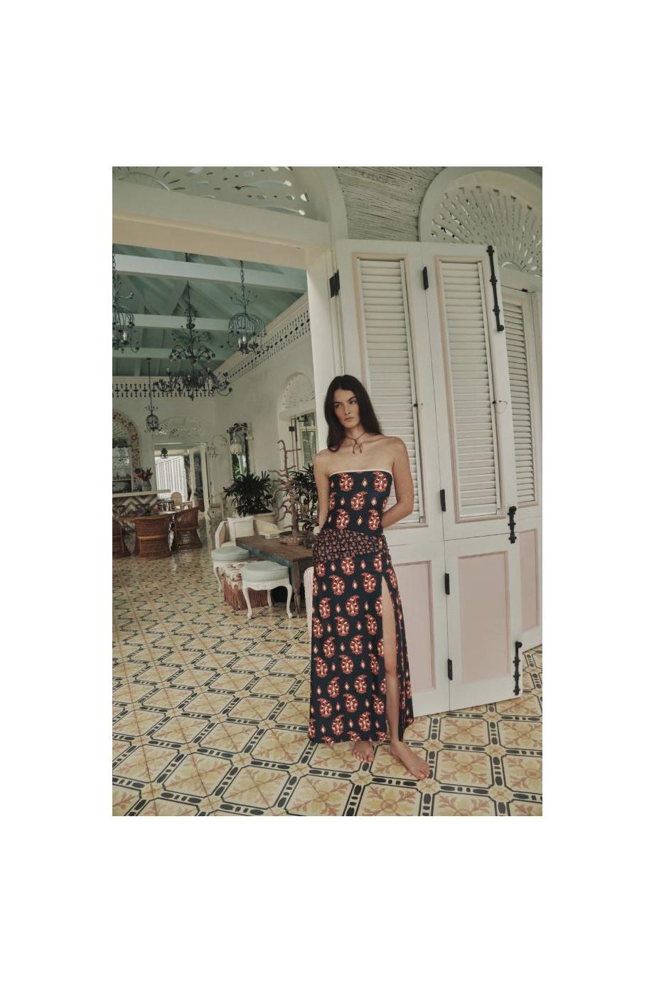 Under the Sun maxi skirt in navy