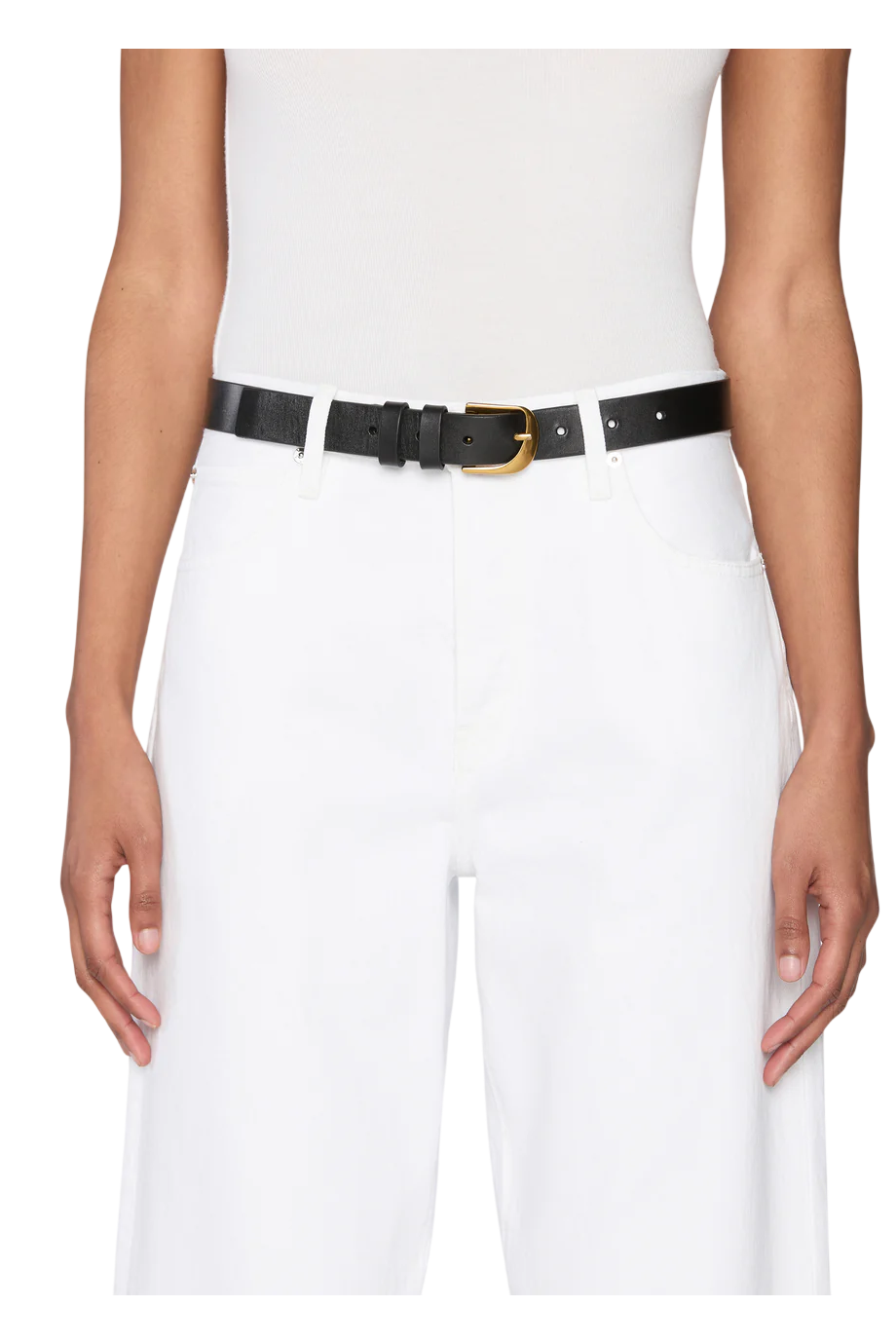 The Loose wide-leg jeans in white