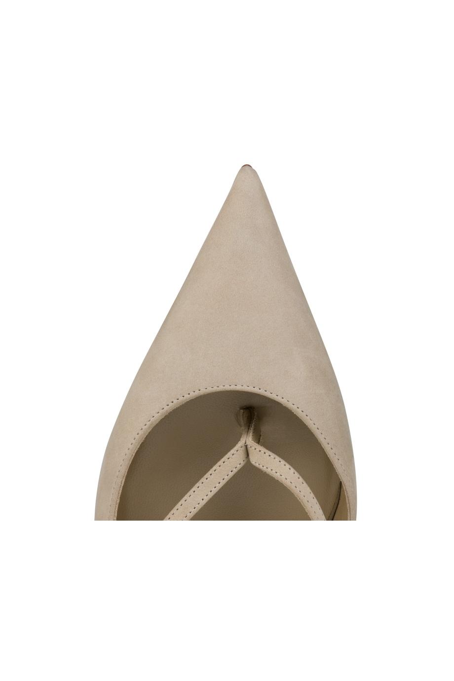 Twistissimo 60 suede pumps in saharienne