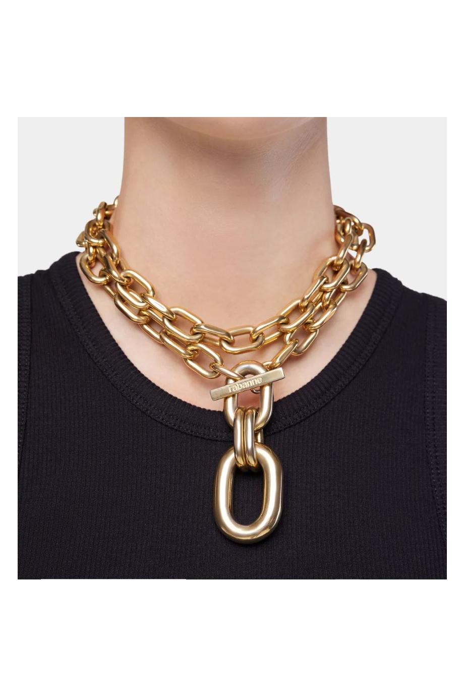 XL Link pendant necklace in gold