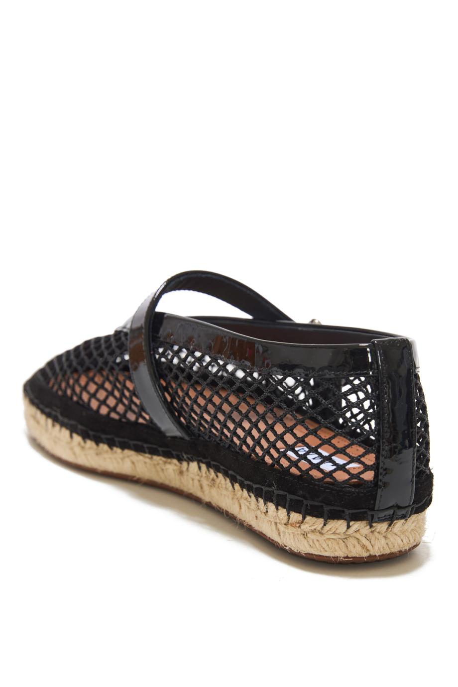 Fishnet espadrilles in black