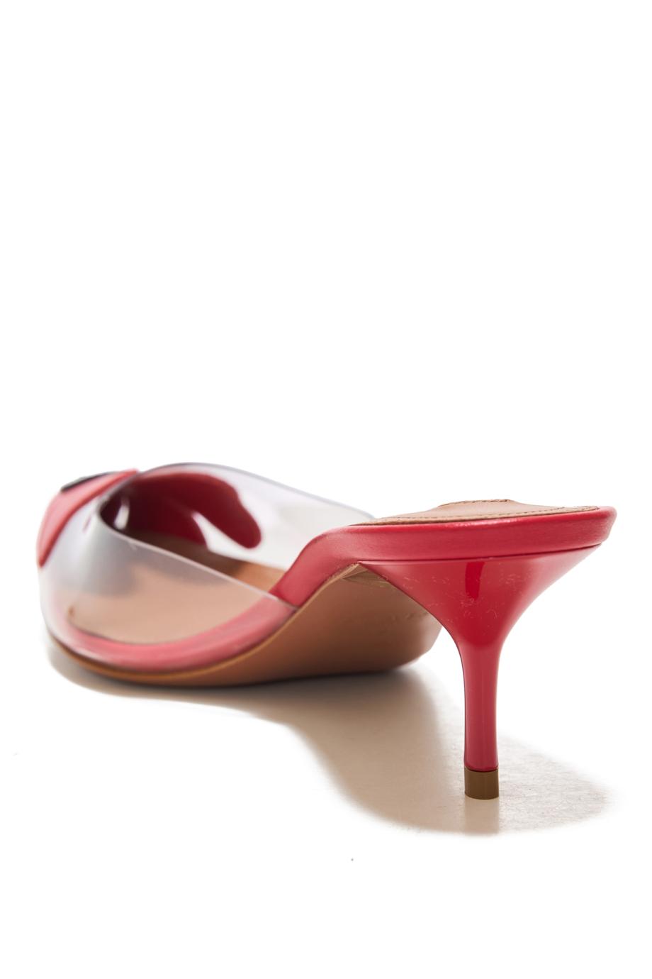 Bloom 55 leather and PVC mules in rouge