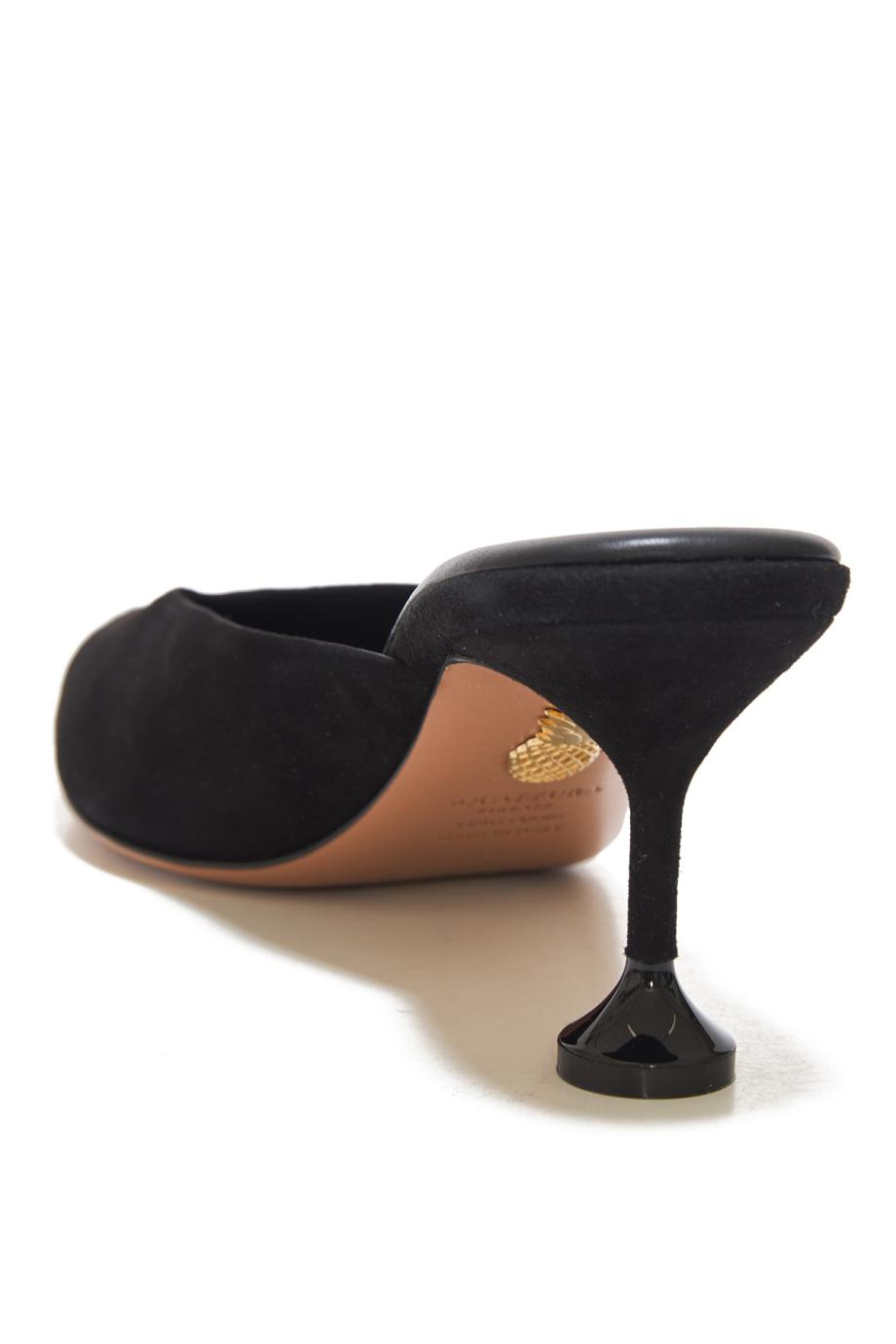 Bisous 65 suede mule pumps in black