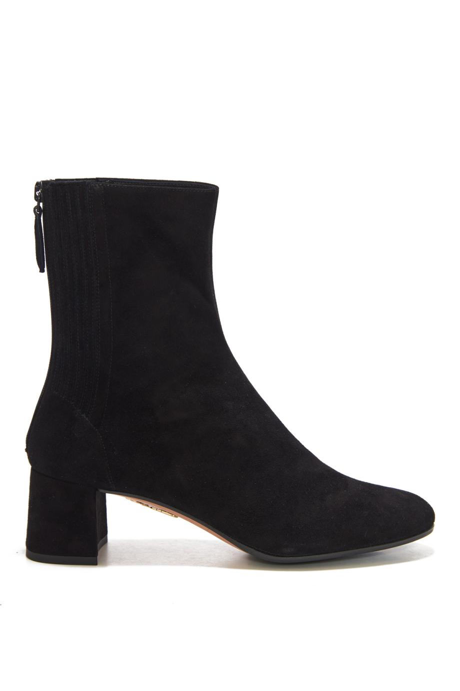Saint Honoré 50 suede ankle boots in black