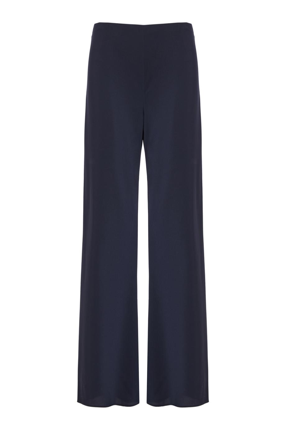 Braddock satin wide-leg pants in navy