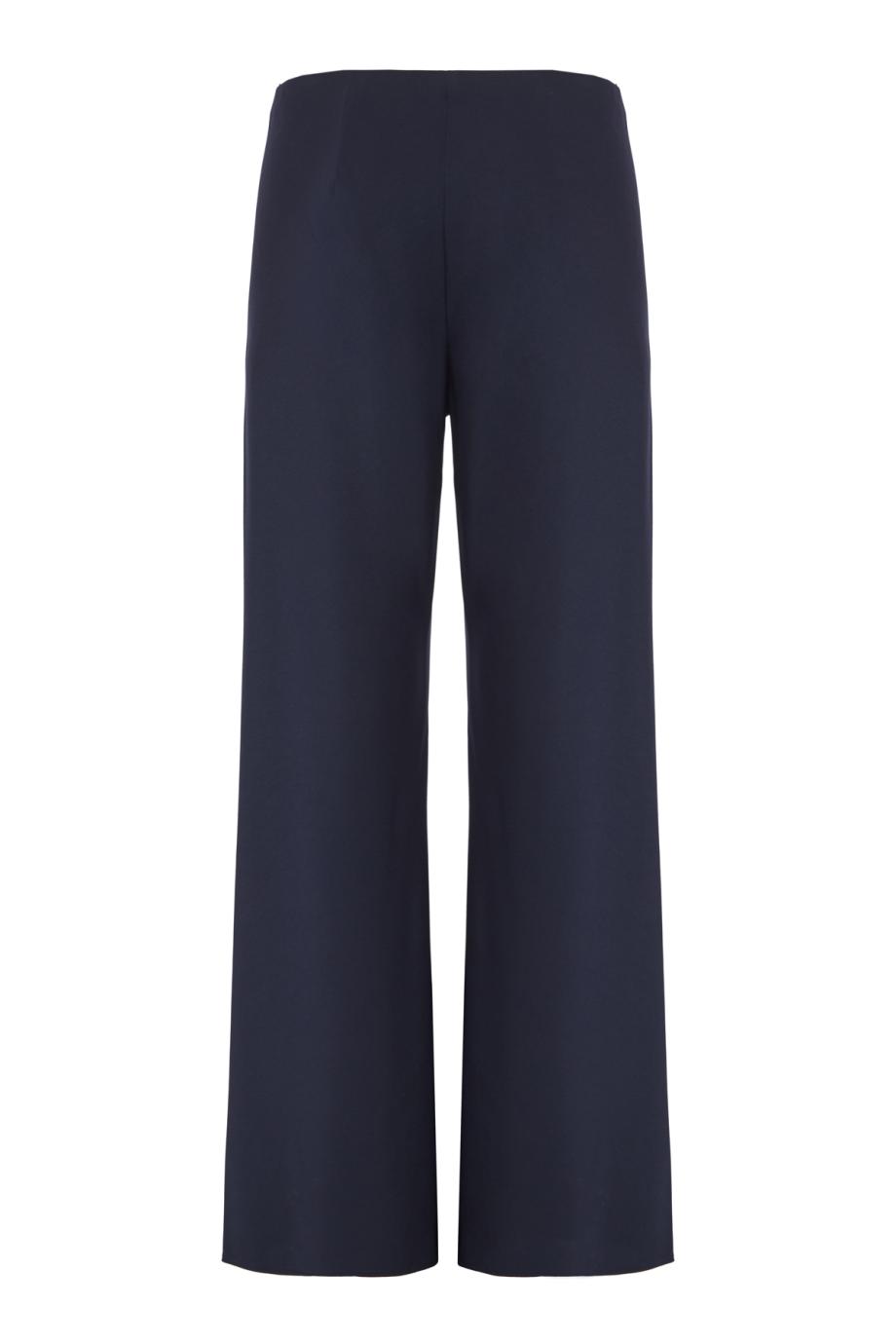 Braddock satin wide-leg pants in navy