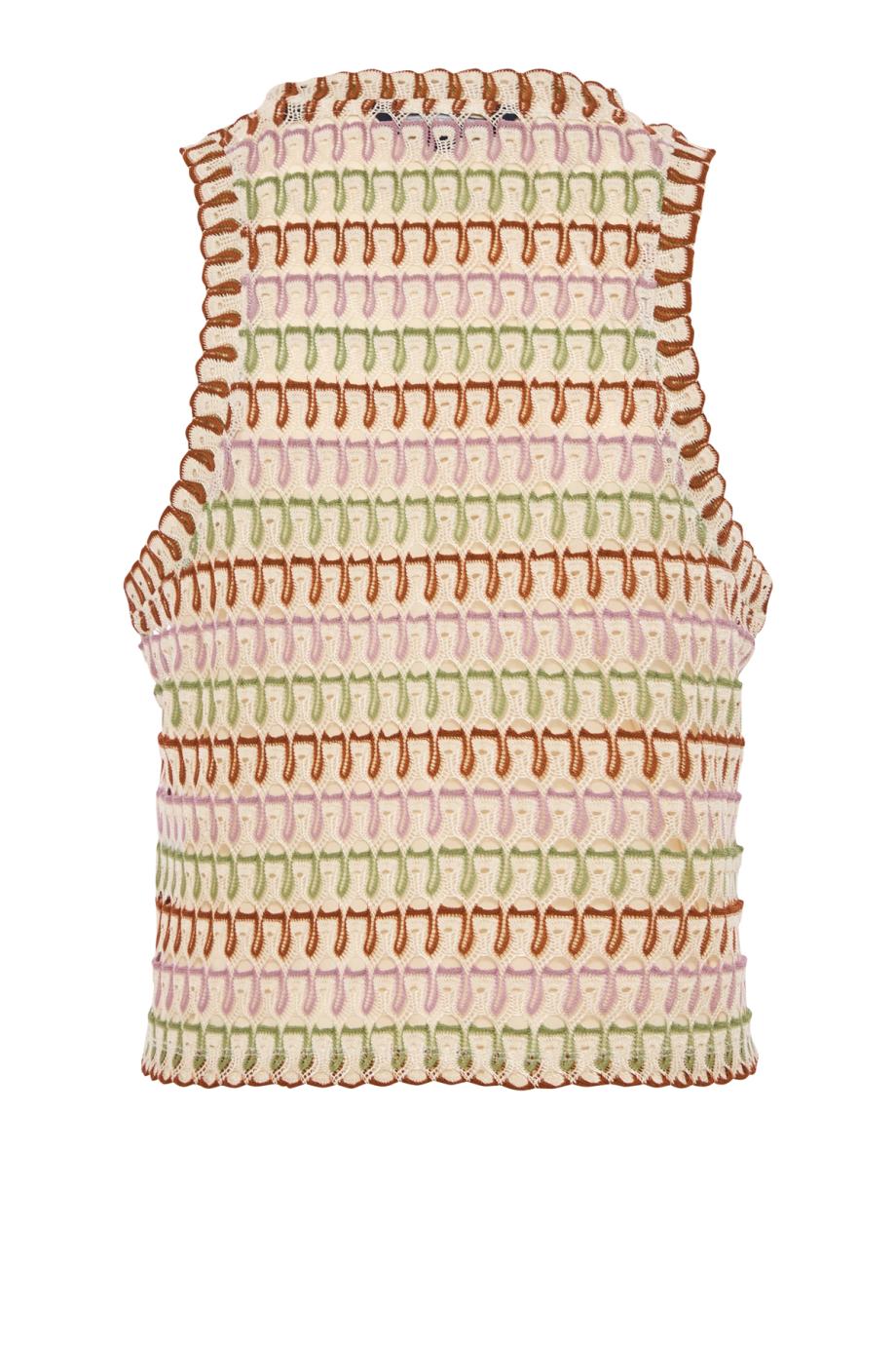 Rhett crochet tank top in deep ochre