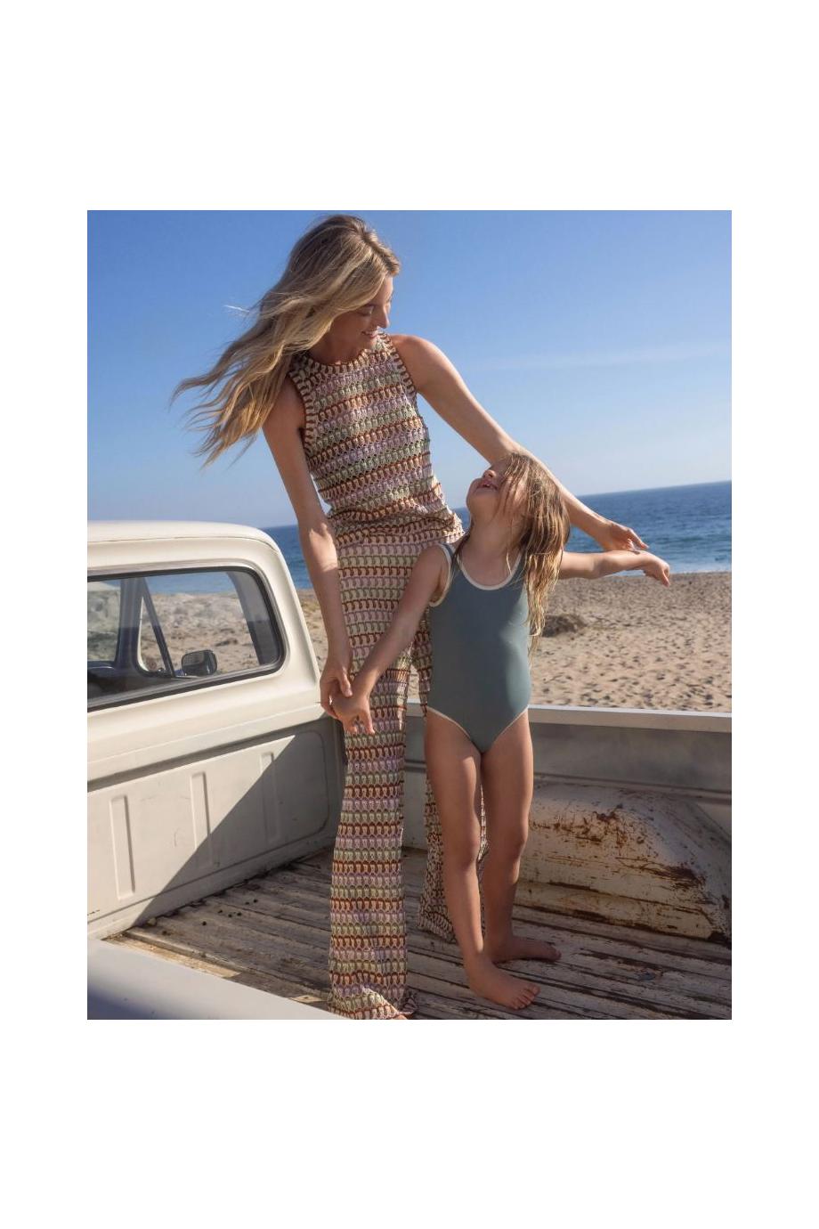 Rhett crochet tank top in deep ochre