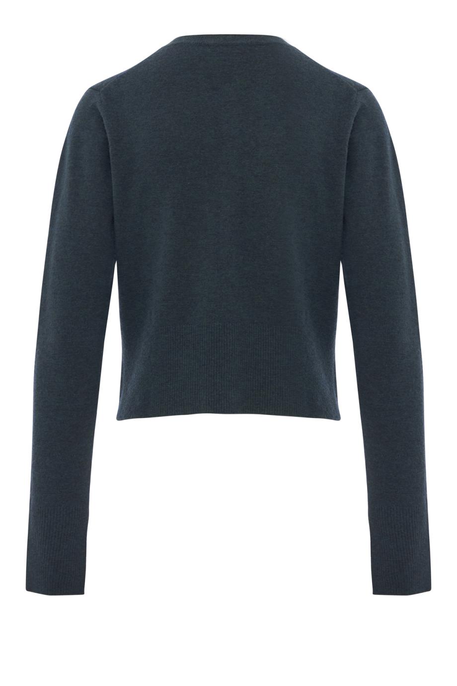 Embroidered knitted cardigan in forest greenTED