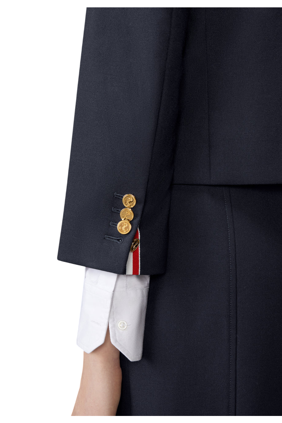 Hopsack suiting cardigan jacket in navy