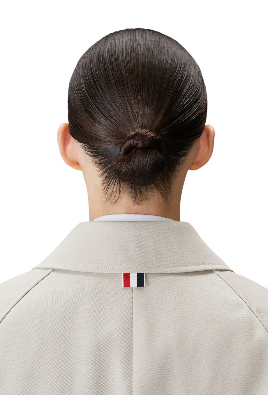 Waterproof cotton-twill trench coat in khaki