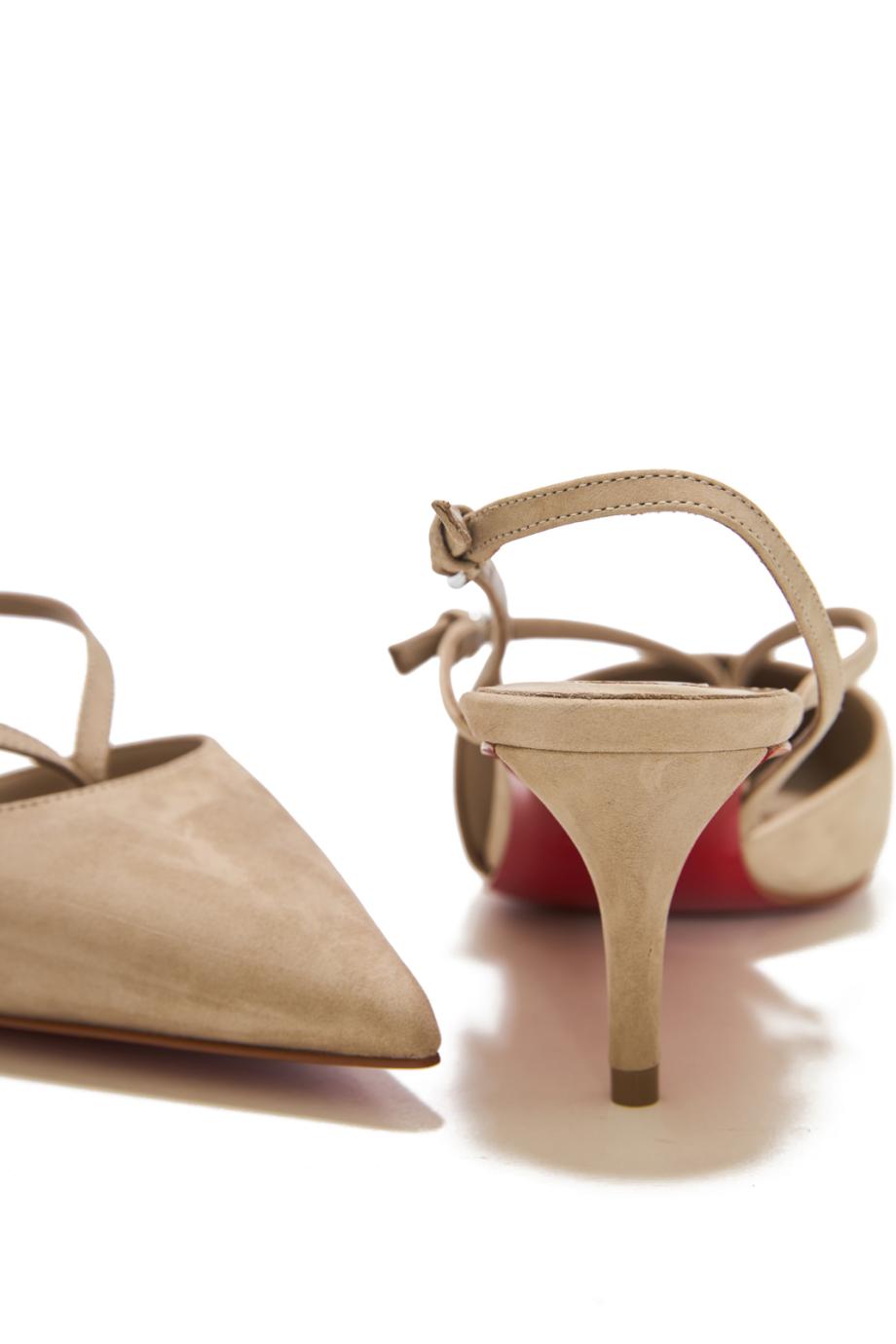 Twistissimo 60 suede pumps in saharienne