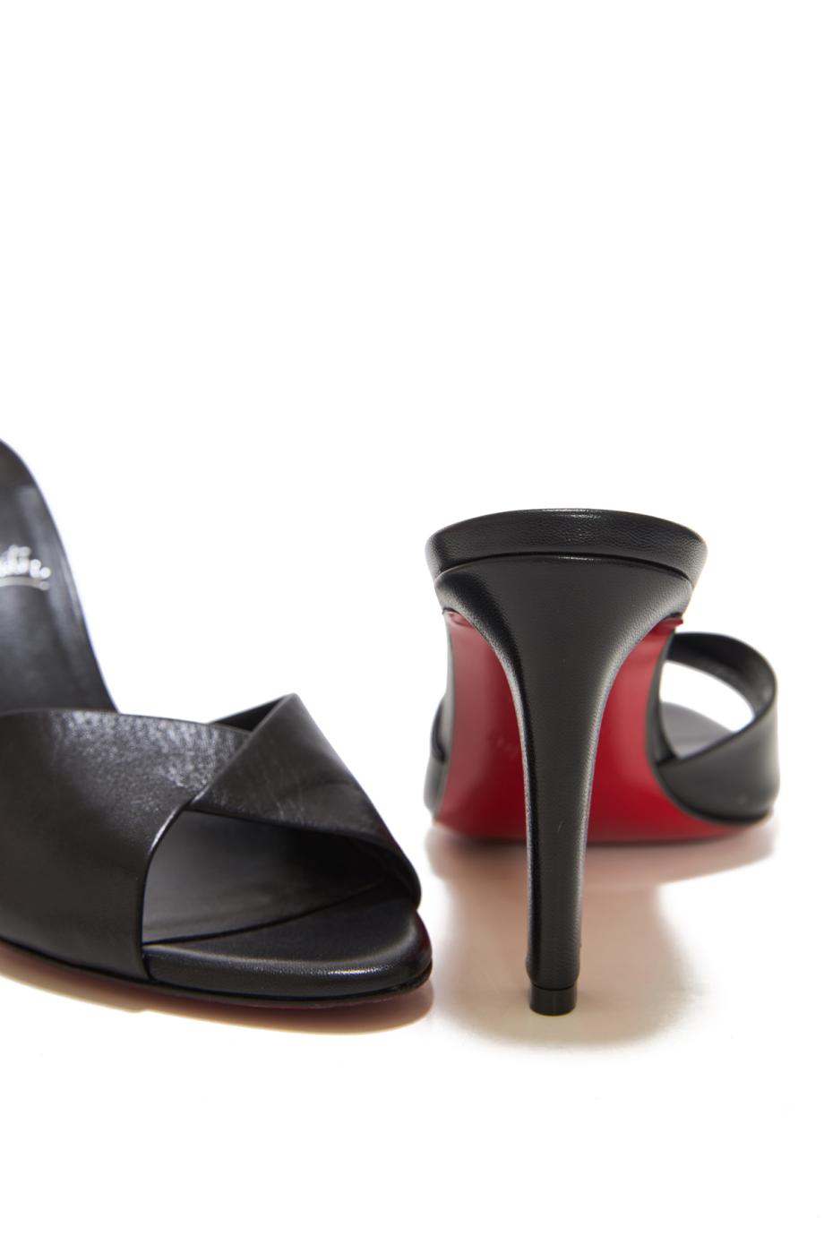 Fanny Slide 85 leather mules in black