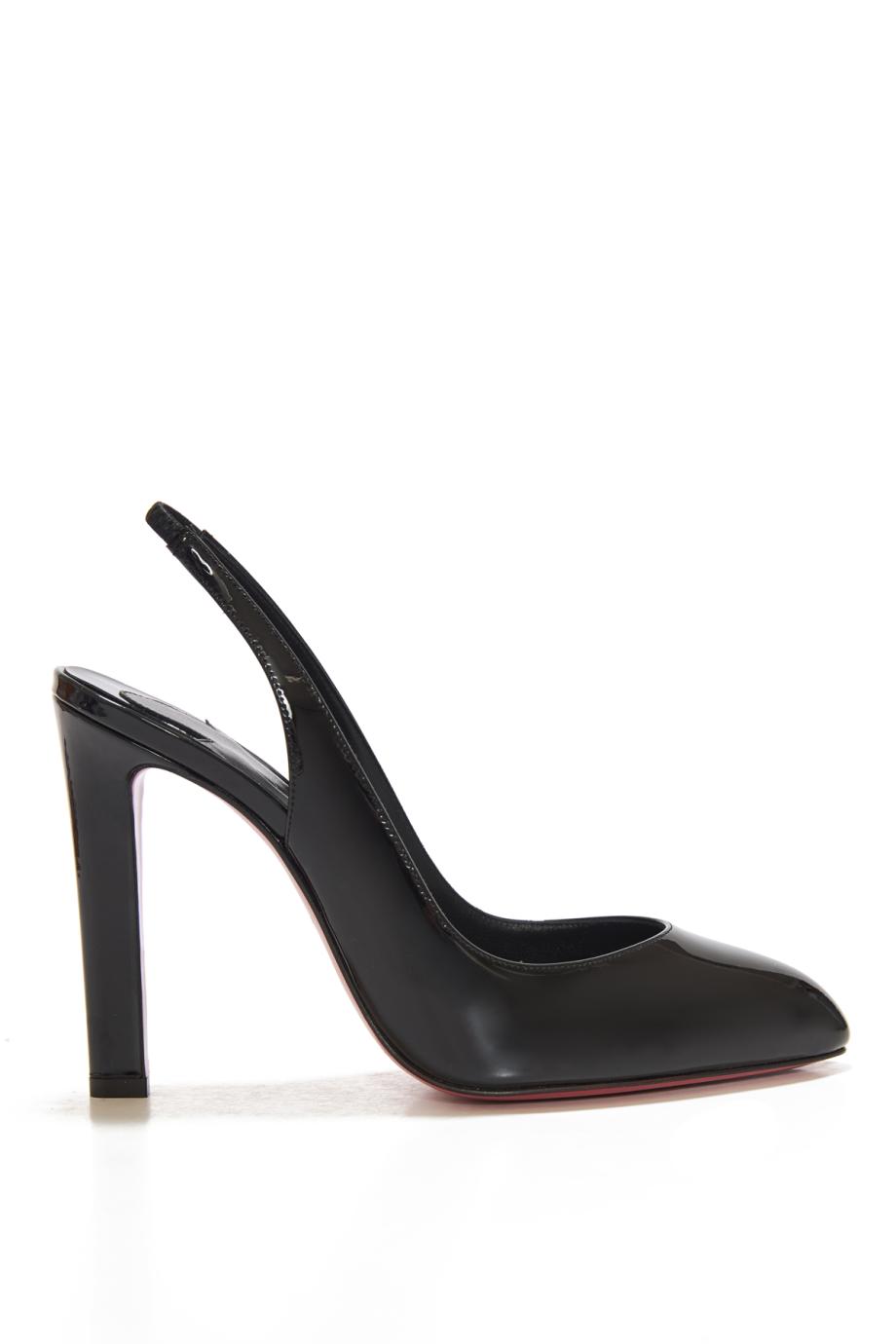Fannylove 100 patent leather slingback sandals in black