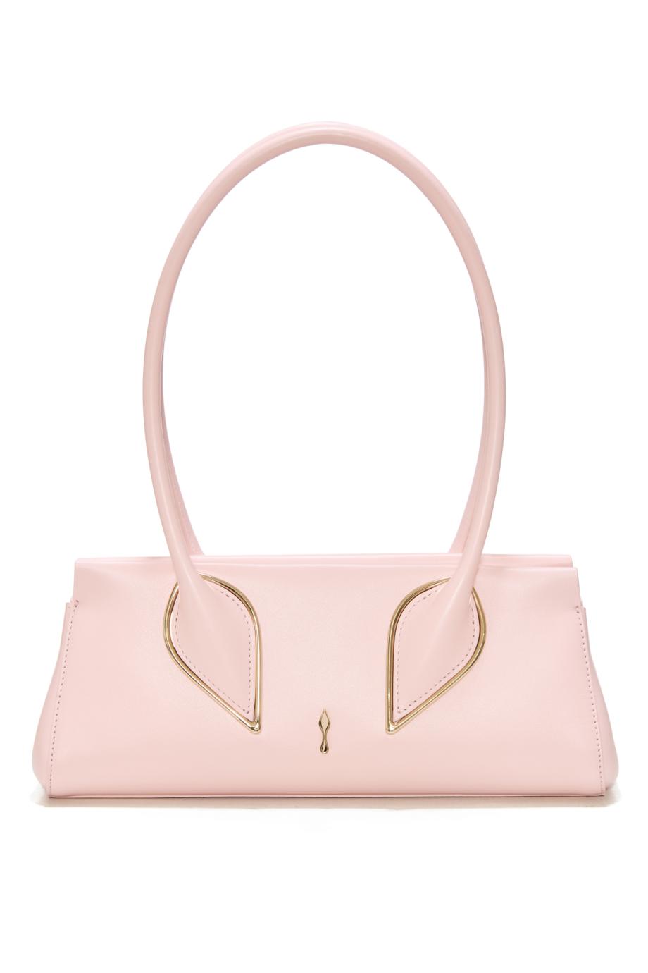 Venus baguette leather bag in poupée