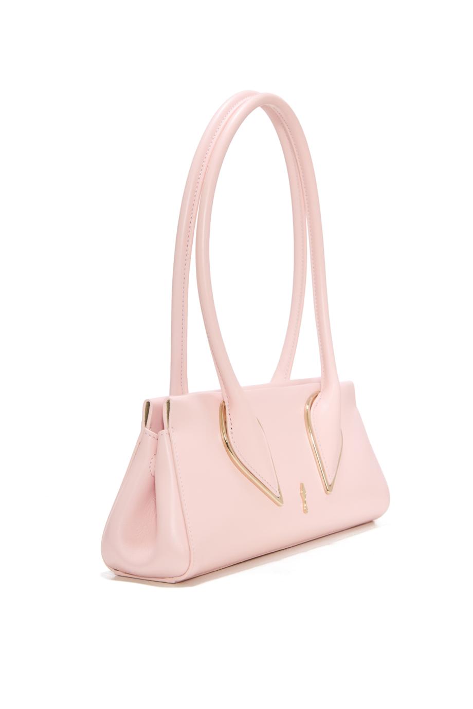 Venus baguette leather bag in poupée