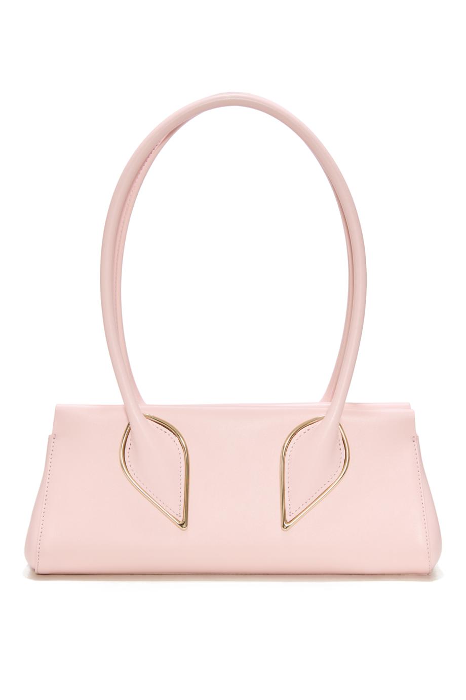 Venus baguette leather bag in poupée