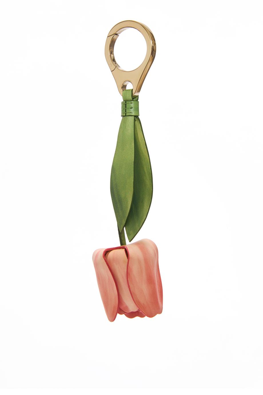 Tulip bag charm in pink