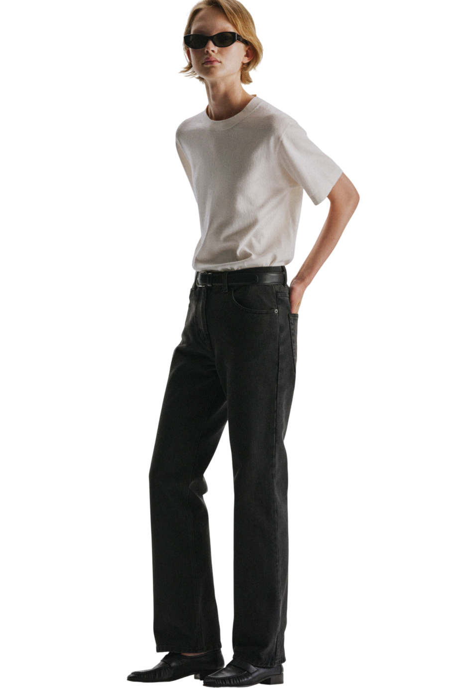 Cotton and silk top in white