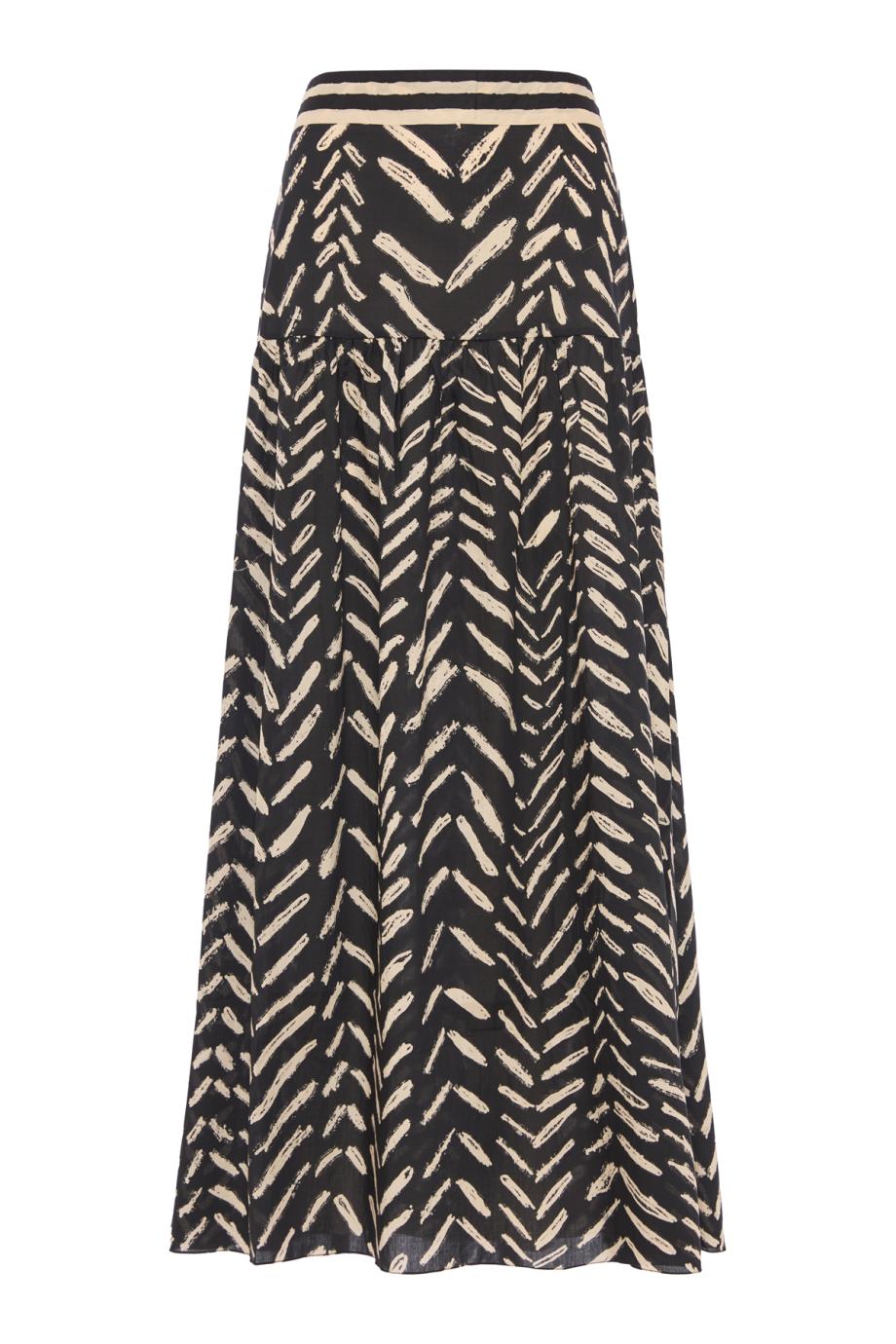 Rituales cotton skirt in black