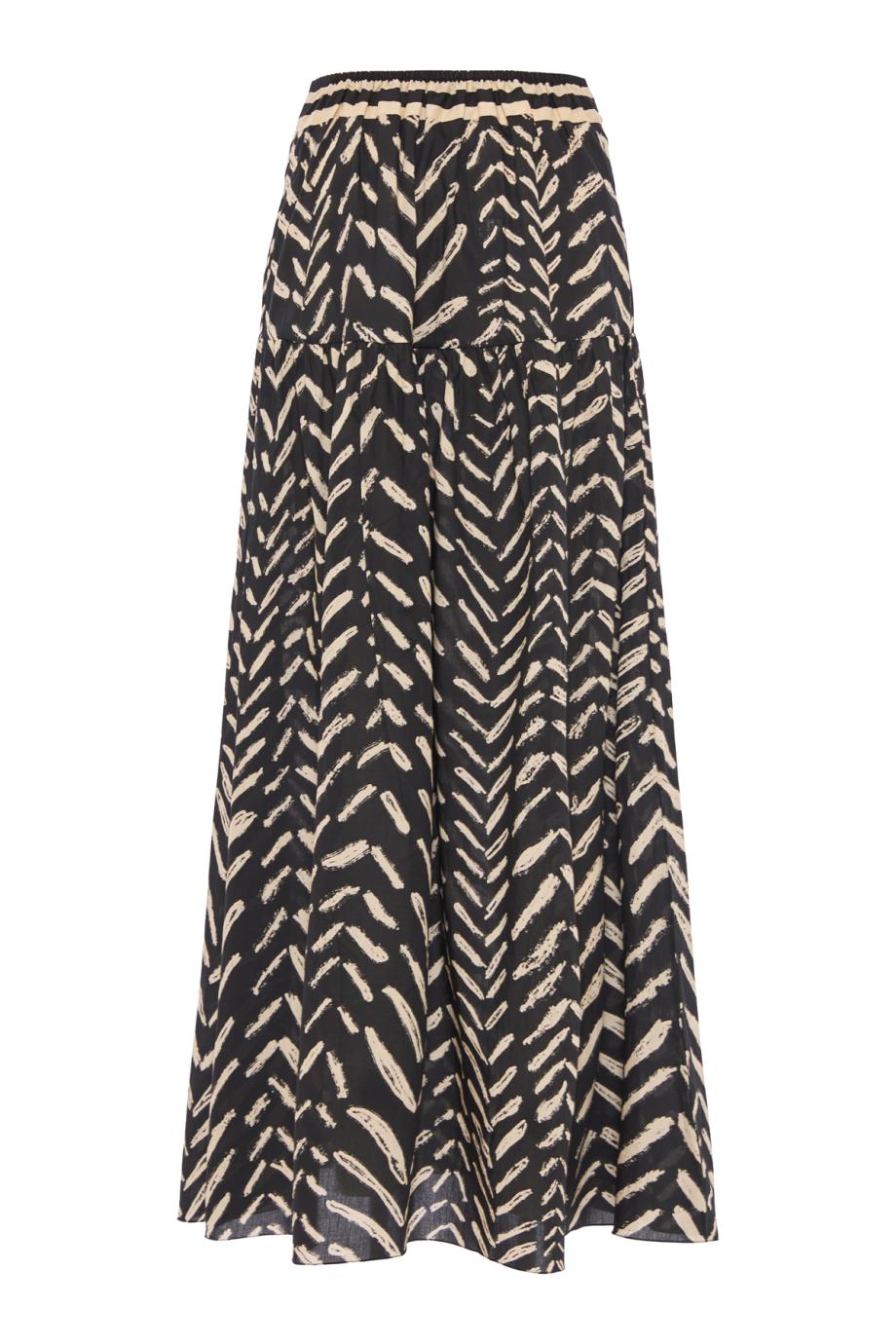 Rituales cotton skirt in black