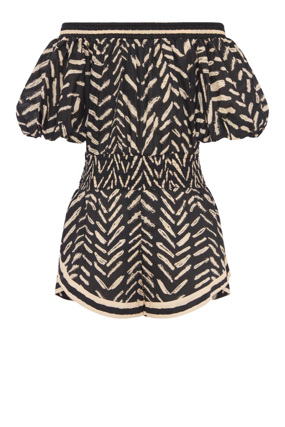 Water Hymn cotton playsuit in black