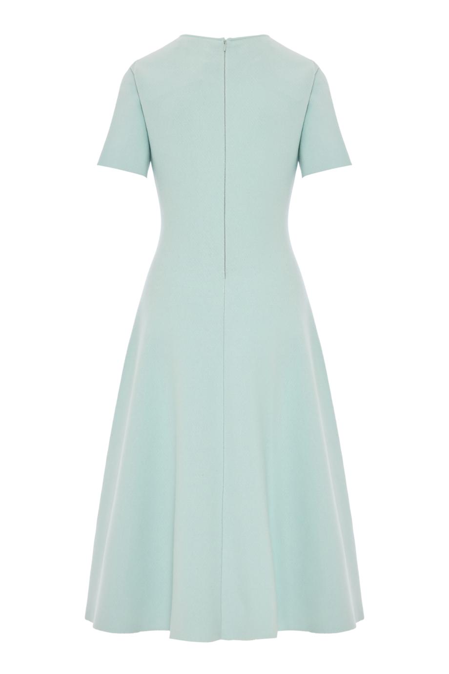 Aline cotton-blend jacquard midi dress in saltwater
