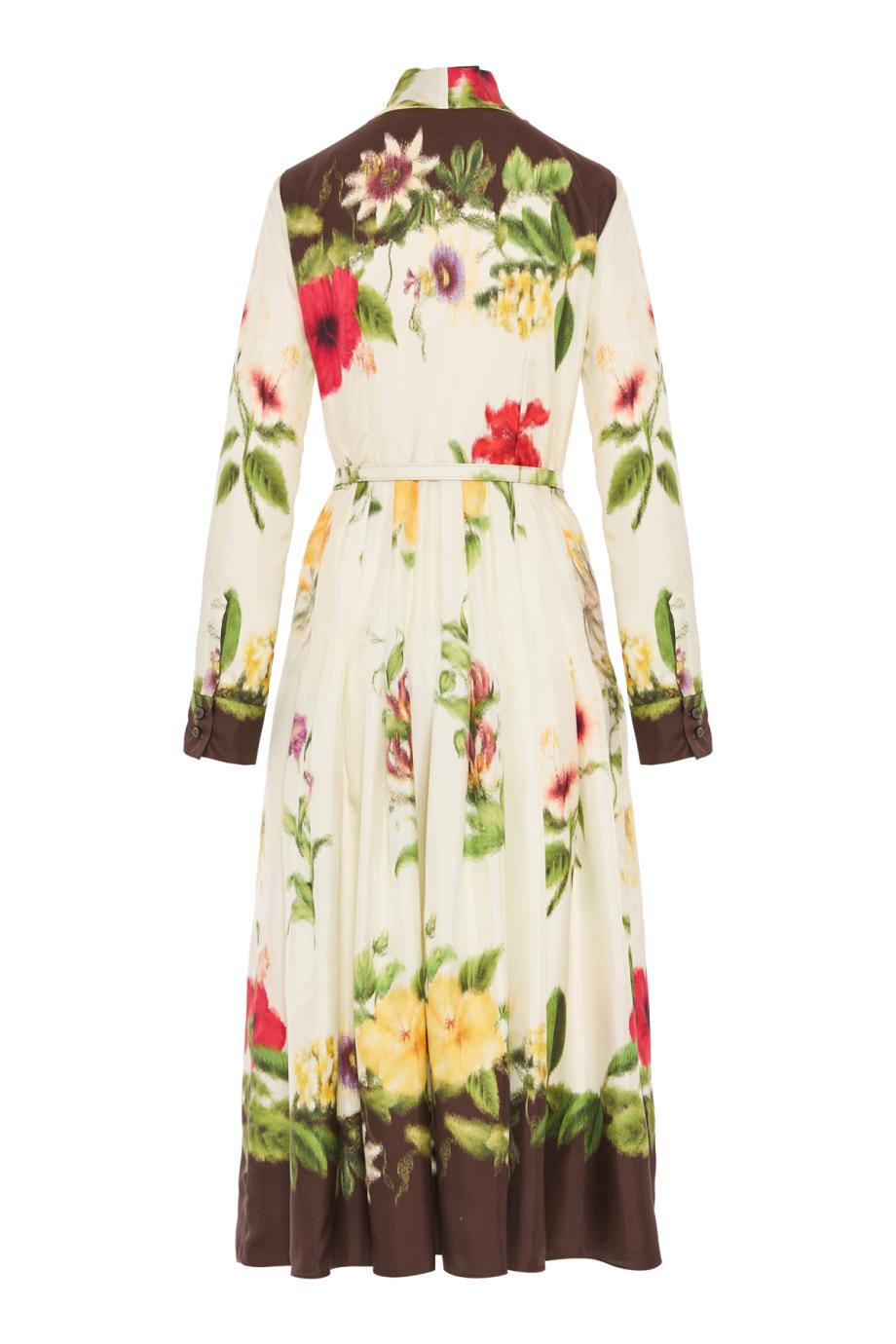 Chine Dominican printed silk midi dress in multicolor