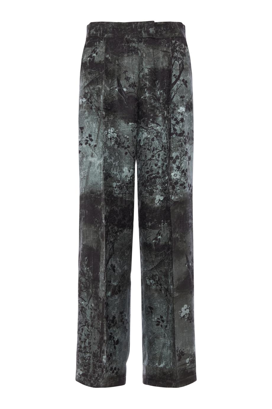 Silk-blend velvet pants in black