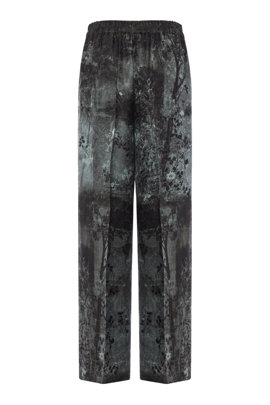 Silk-blend velvet pants in black