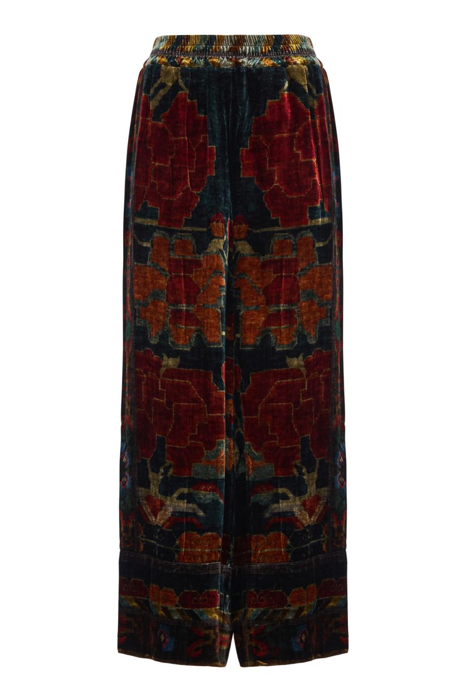 Kanpur silk-blend pants in brick