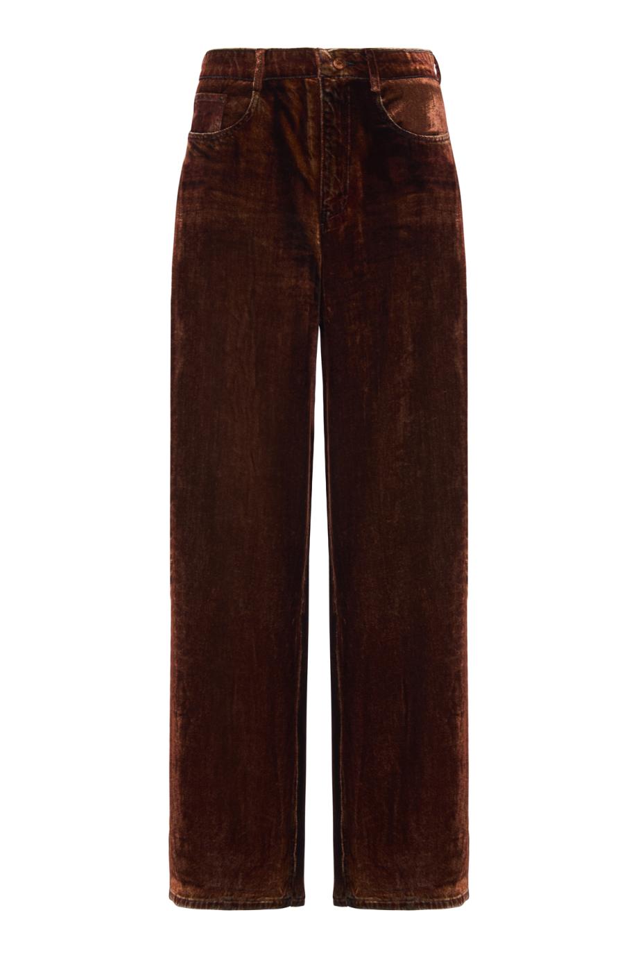 Kanpur silk-blend pants in brown