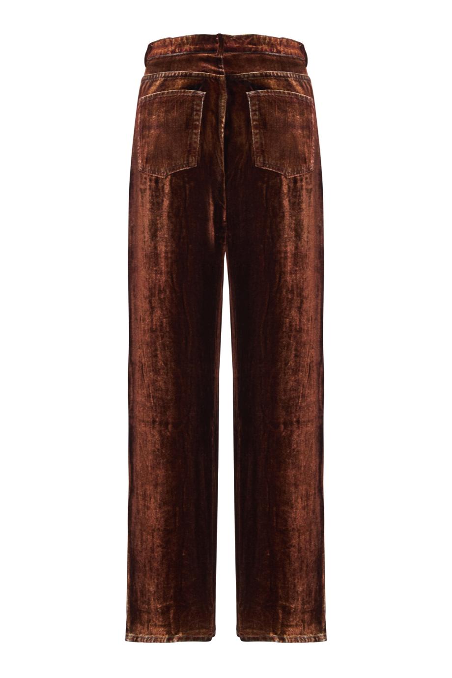 Kanpur silk-blend pants in brown